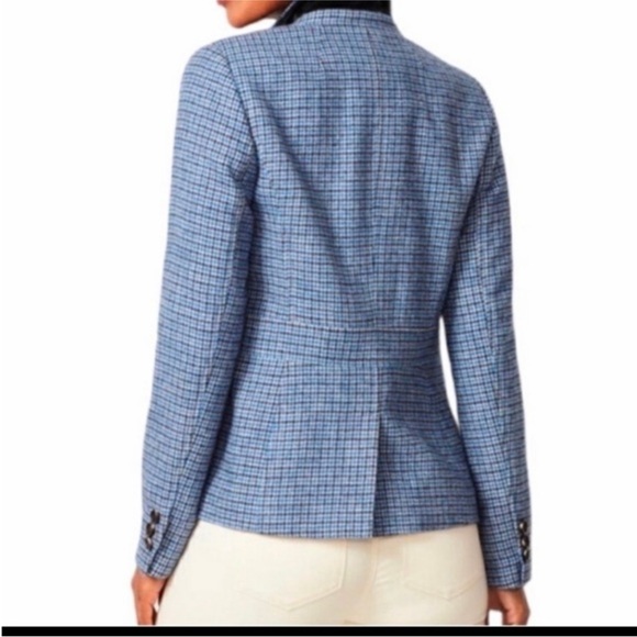 Talbots Aberdeen Houndstooth Wool Blend Blazer Size 12 Petite - Picture 2 of 6